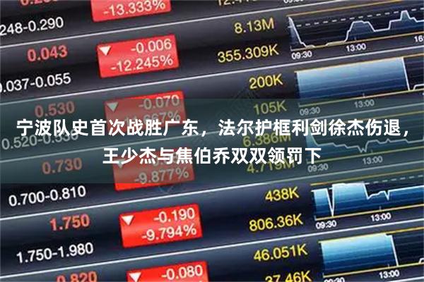 宁波队史首次战胜广东，法尔护框利剑徐杰伤退，王少杰与焦伯乔双双领罚下